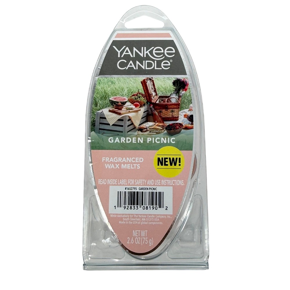NEW Yankee Candle Garden‎ Picnic Fragranced Wax Melts 2.6oz 6ct 1652795 Discont.